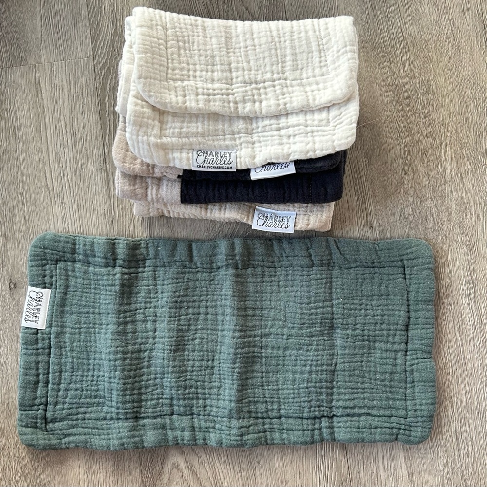 4 Charley Charles Burp Cloths